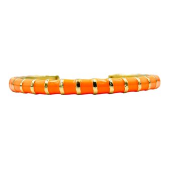 Bracelet Rainbow -Fluo Orange- Plated Gold 18k