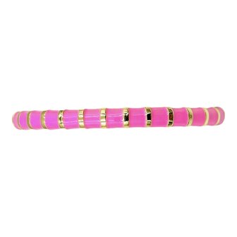 Bracelet Rainbow-Pink- Plated Gold 18k