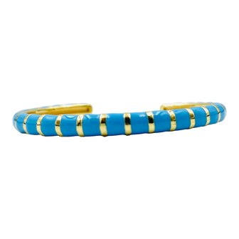 Bracelet Rainbow -Turquoise blue- Plated Gold 18k