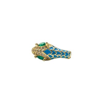 Snake earrings - blue 