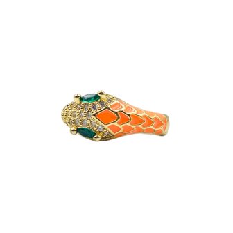 Snake earrings - orange 