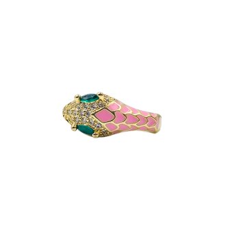 Snake earrings - pink 