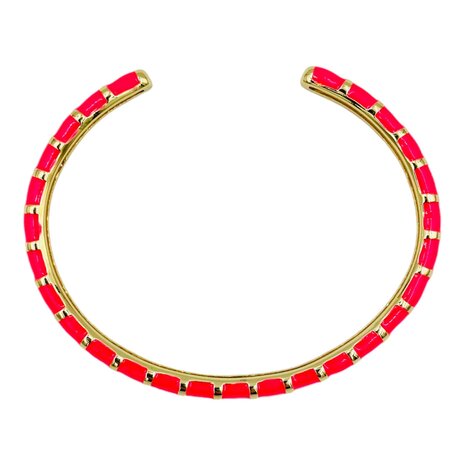 Bracelet Rainbow -Fushia- Plated Gold 18k