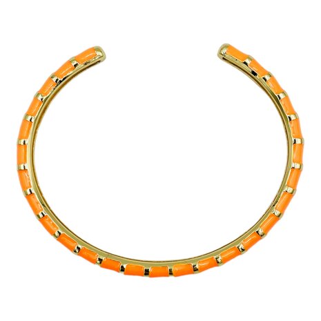 Bracelet Rainbow -Fluo Orange- Plated Gold 18k