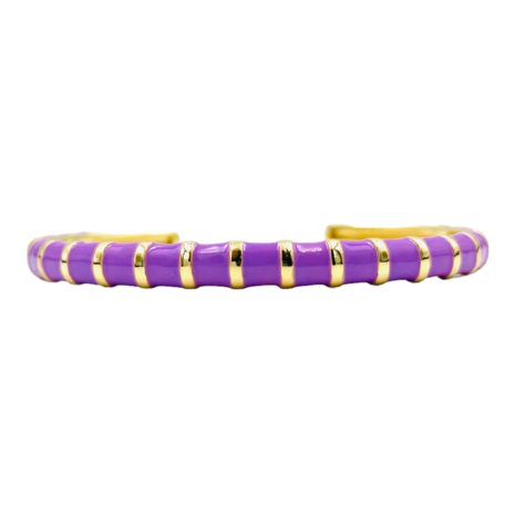 Bracelet Rainbow -Purple-l Plated Gold 18k