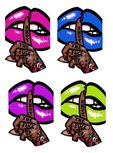 Finger on lip mixed lip colours *darker skin tone* - Mini Series × 3 (regular) Finger on lip mixed lip colours *darker skin tone* - Mini Series × 3 (regular)