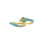 Bracelet Snake Color Strass Gold Plated 18k -Blue sky Bracelet Snake Color Strass Gold Plated 18k -Blue sky